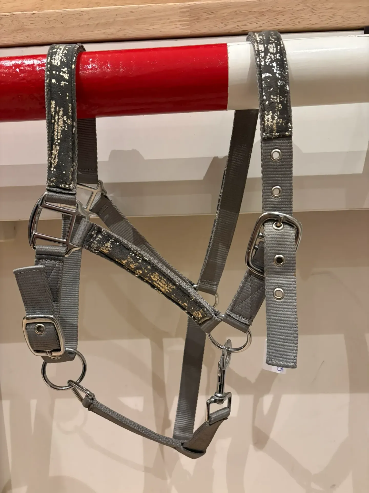 Halster Horsegear grijs/goud