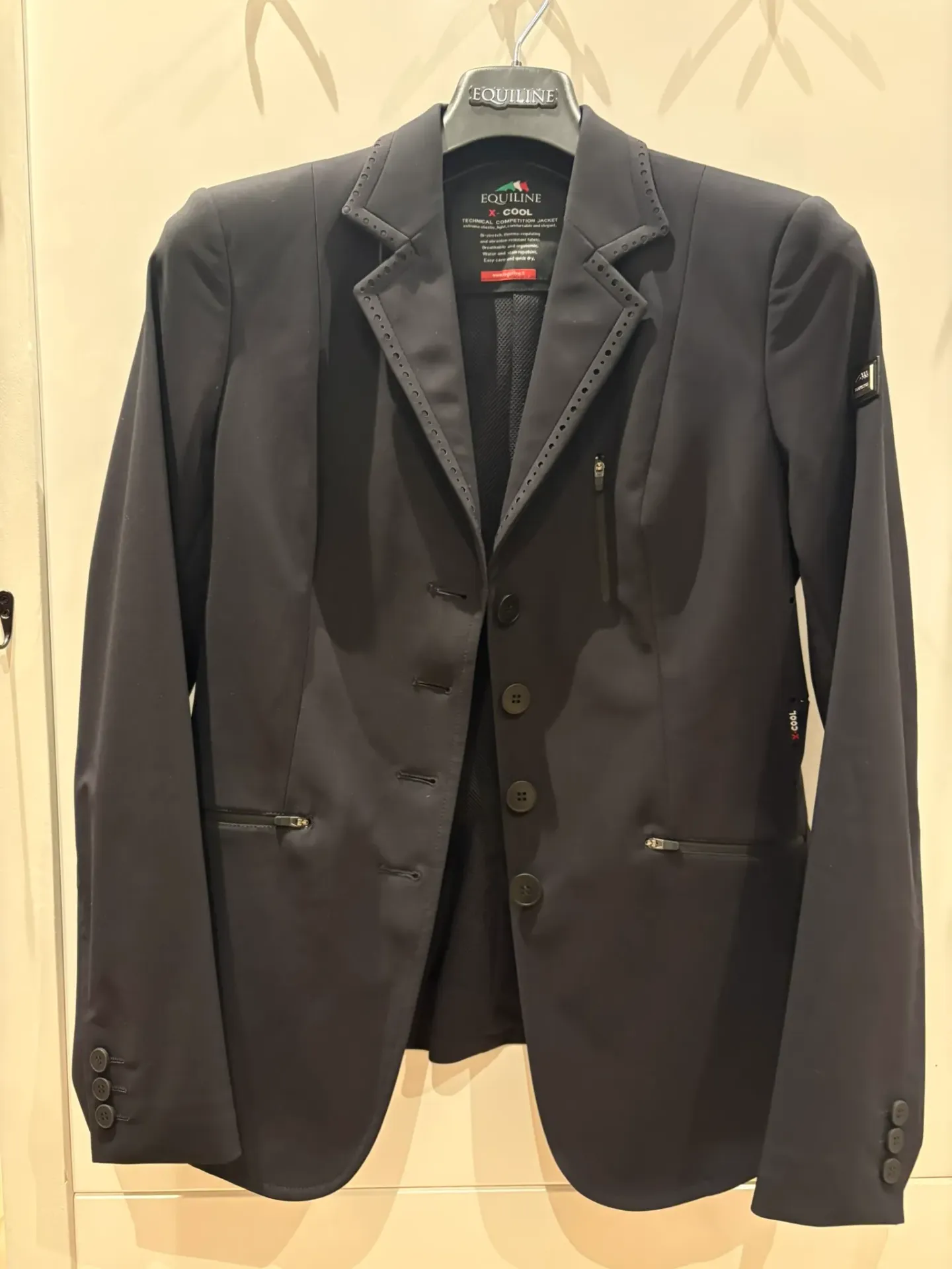 Wedstrijdjas dames Equiline X-Cool donkerblauw maat 44