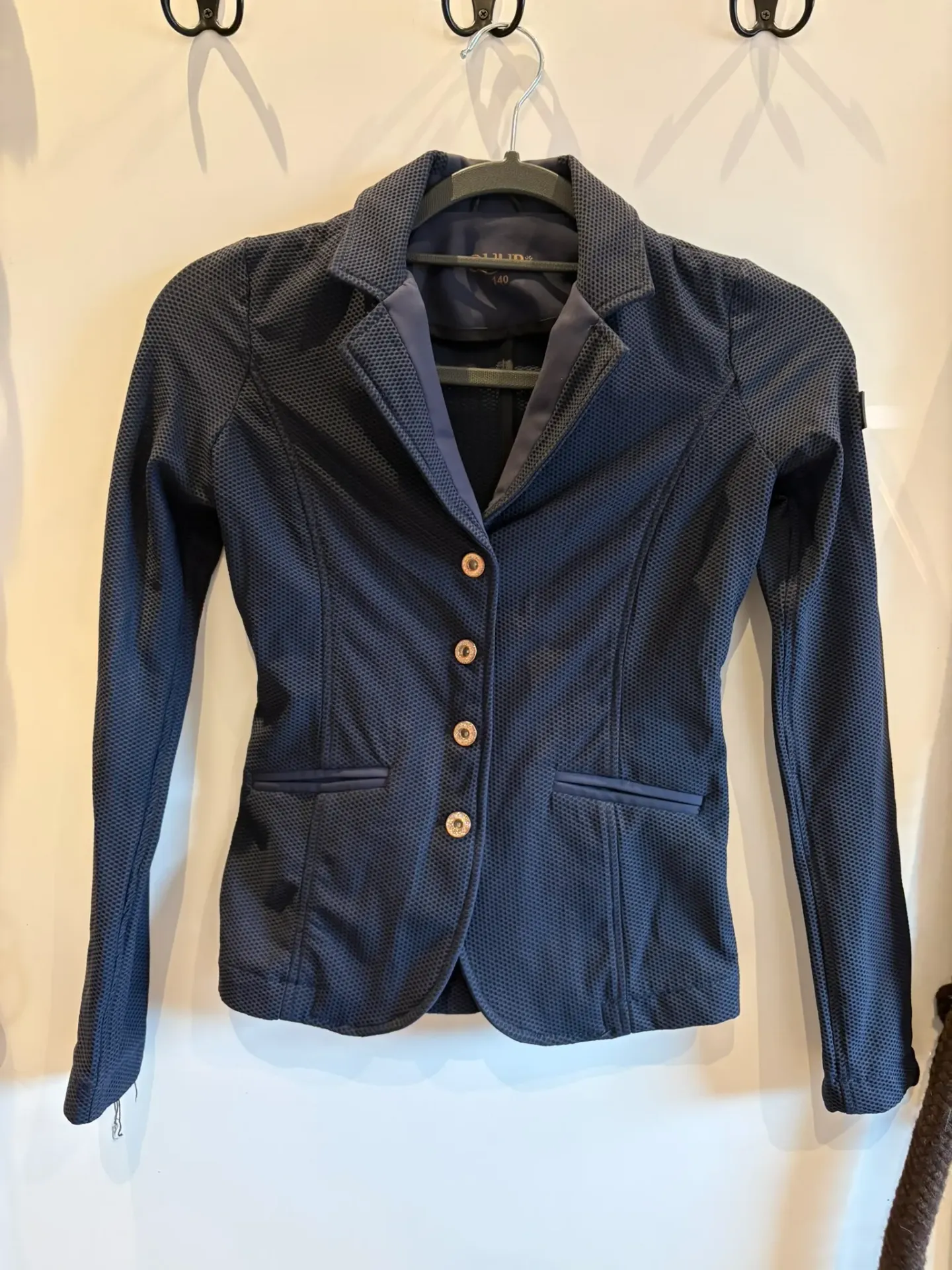 Wedstrijdjas Quur donkerblauw maat 140