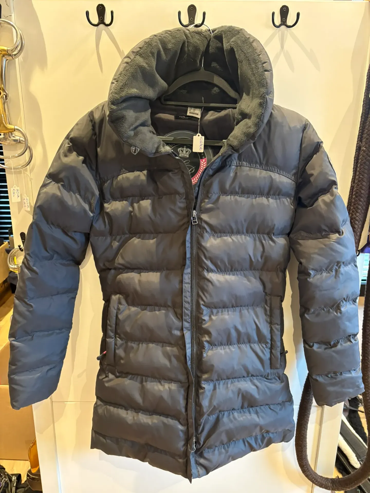 Winterjas Fouganza donkergrijs maat XS