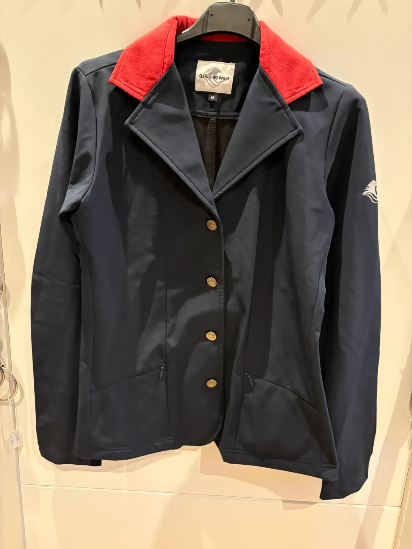 Wedstrijdjas QJRW donkerblauw/rood maat M