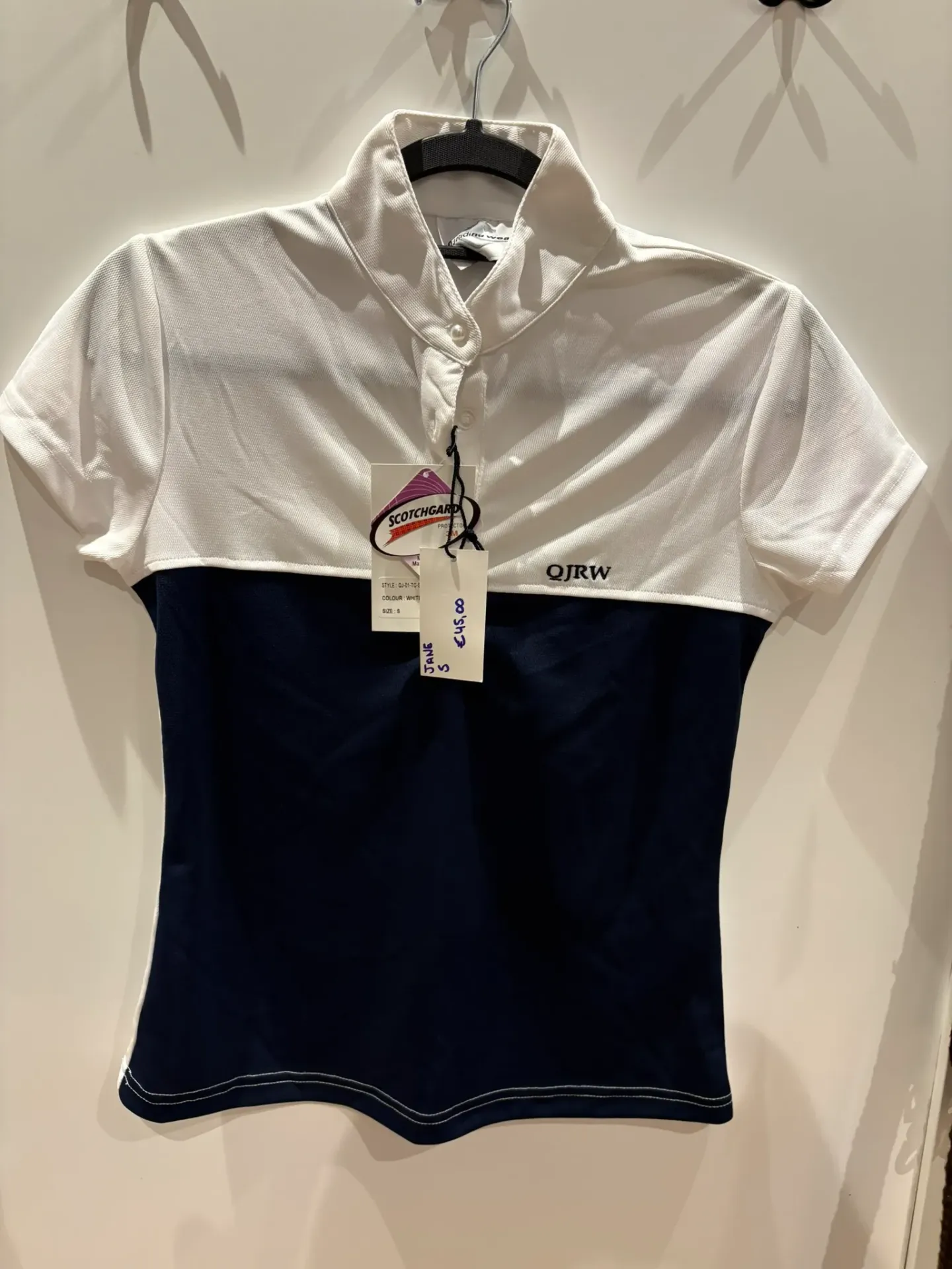 Wedstrijdshirt QJRW Jane donkerblauw/wit maat S