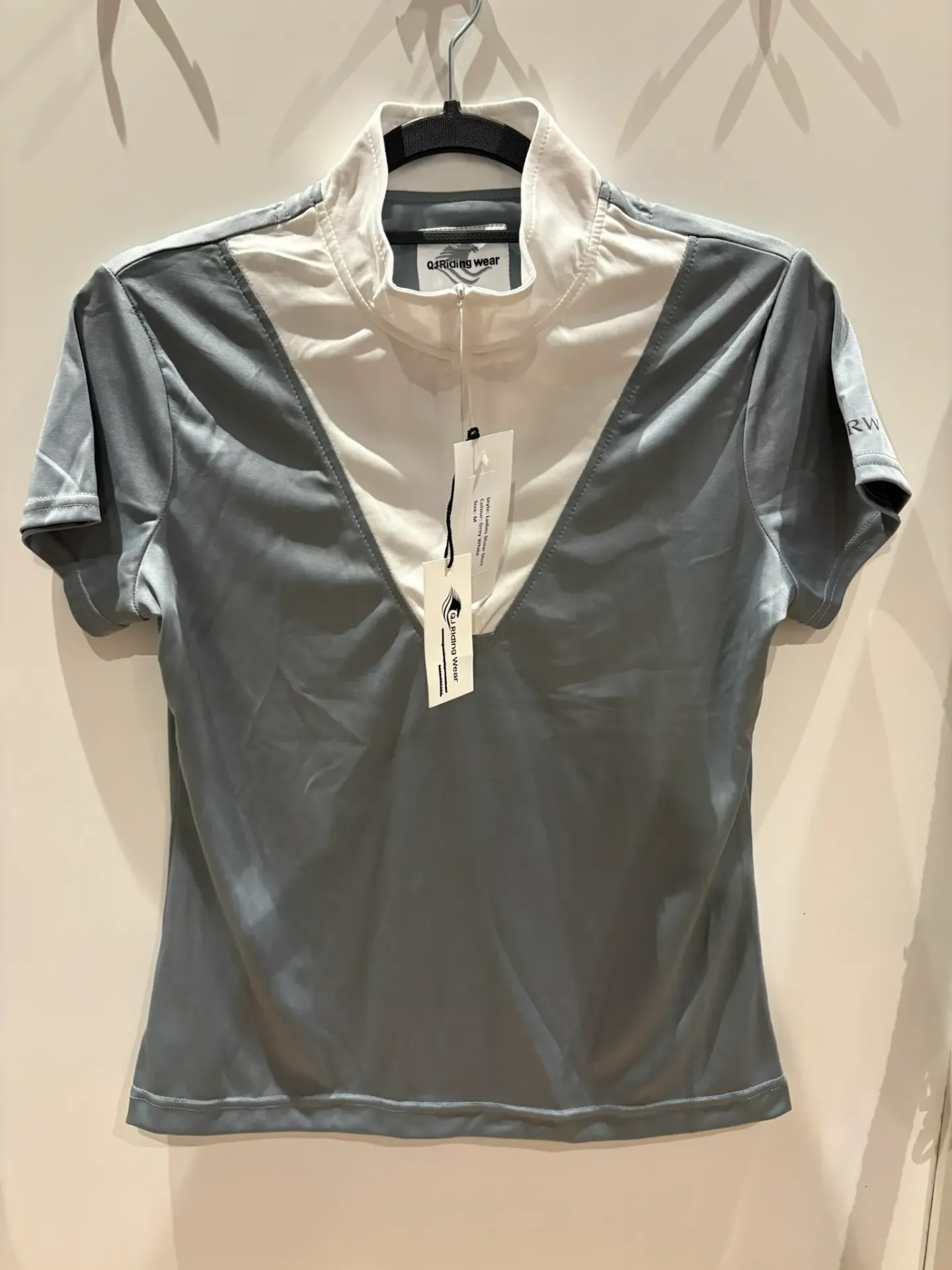 Wedstrijdshirt QJRW Chloe grijs/wit maat M