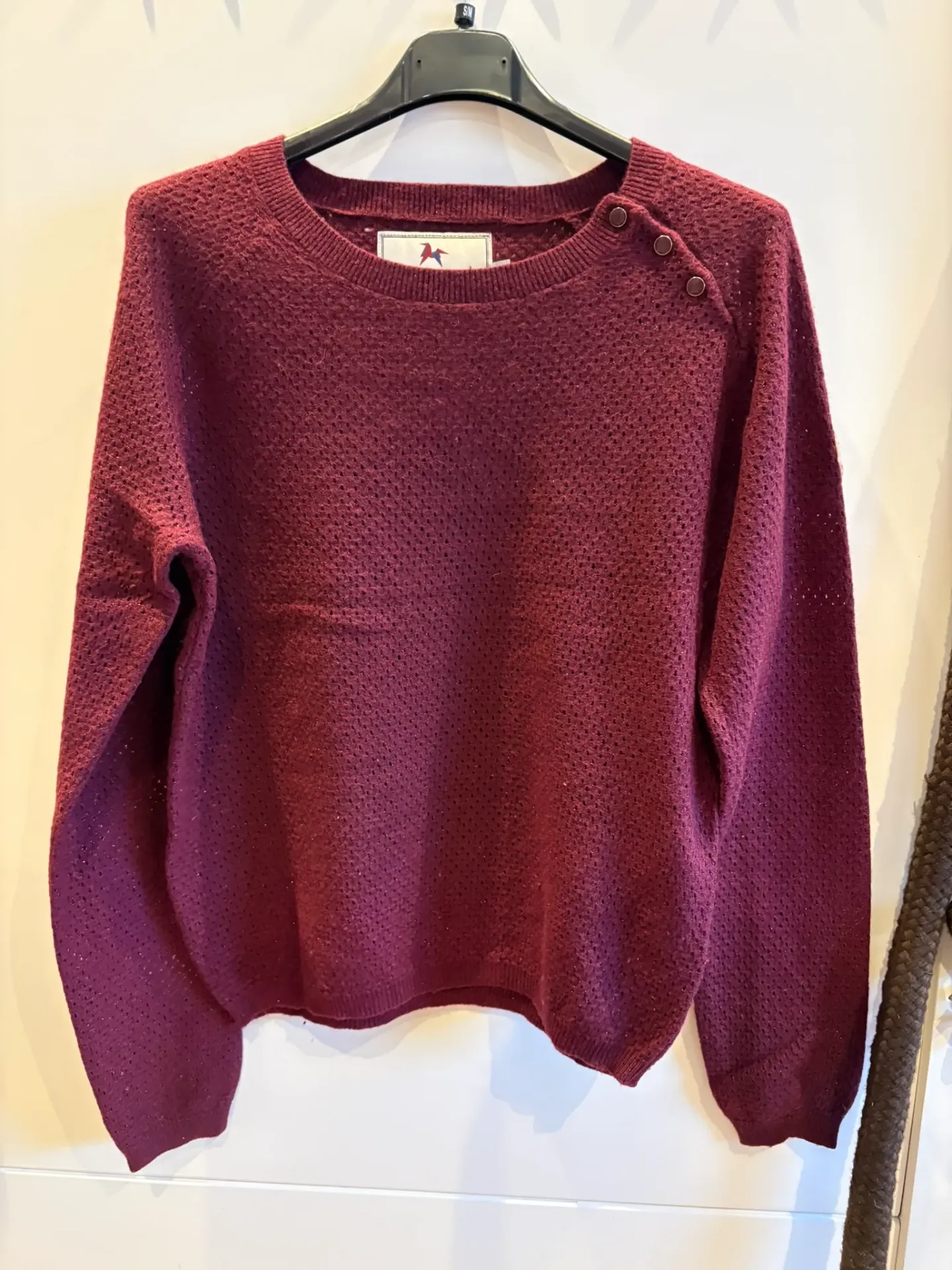 Trui Léon bordeaux maat XL