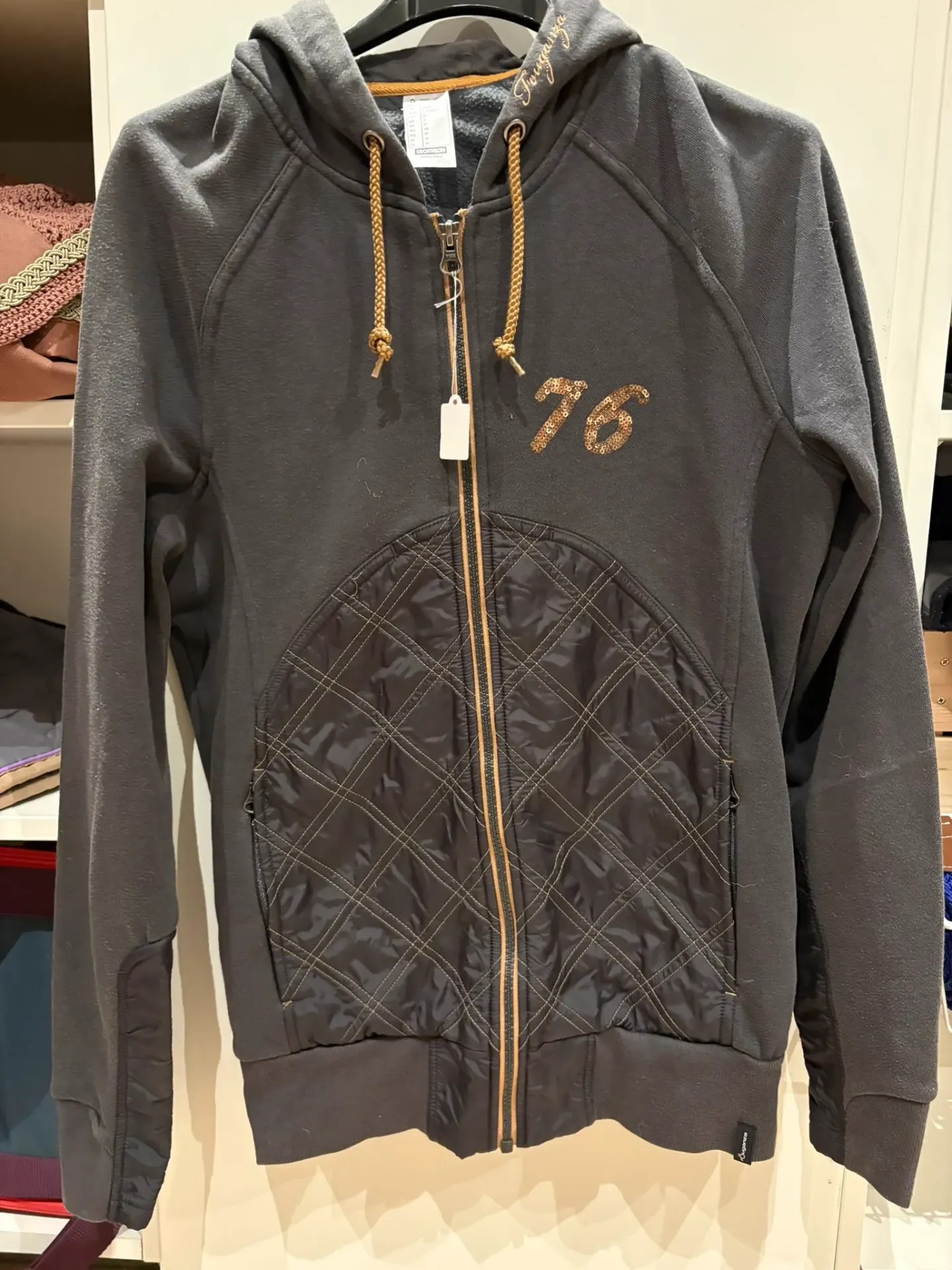 Vest Fouganza bruin/grijs maat M